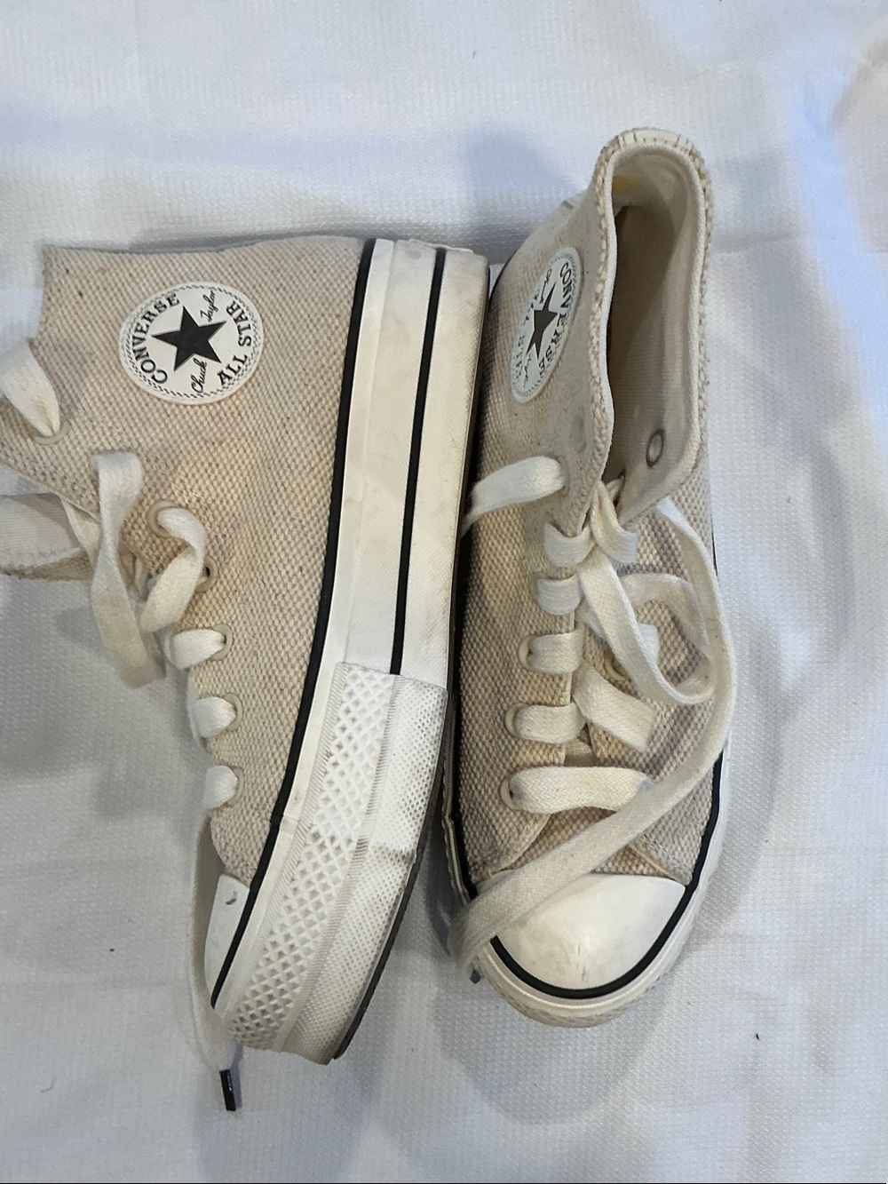 Converse High Top Sneakers - Cream & White